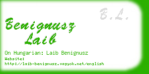 benignusz laib business card